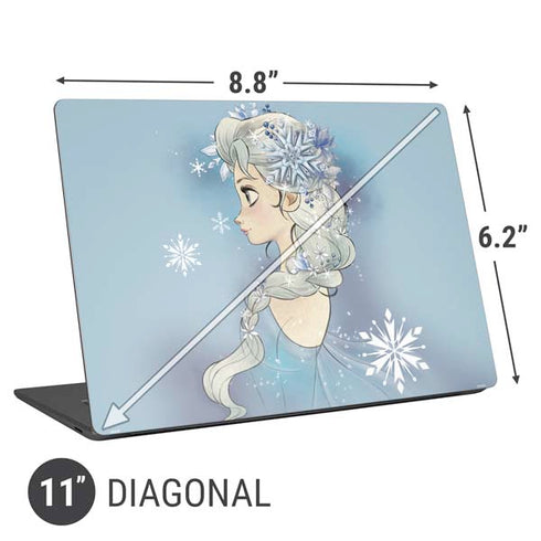 Disney Frozen Elsa Side Portrait Art Universal Laptop 11in (8.8 x 6.2in) Skin